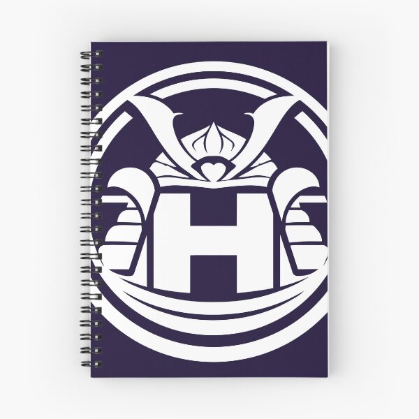 Item preview, Letter H Monogram - Helmet Samurai Crest (White on Dark) designed and sold by ZenCircle.