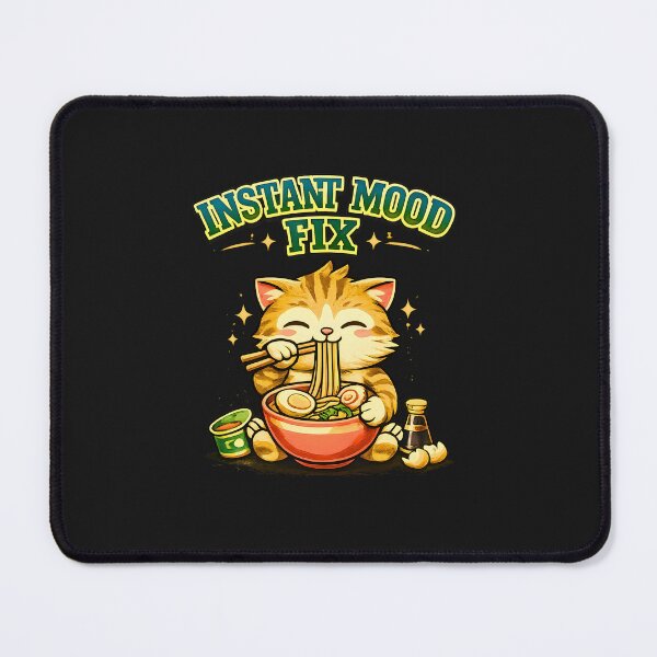 Item preview, Instant Mood Fix Cute Ramen Cat Shirt, Funny Noodle Lover Tee, Kawaii Food Humor Design designed and sold by AdicretorDesign.
