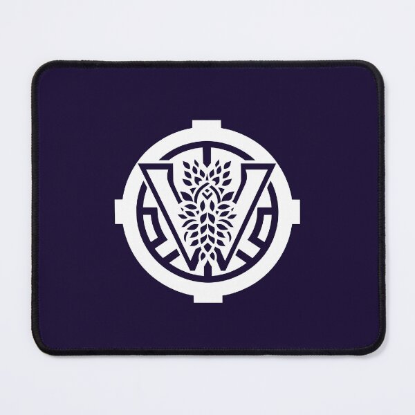 Item preview, Letter W Monogram - Wisteria Samurai Crest (White on Dark) designed and sold by ZenCircle.