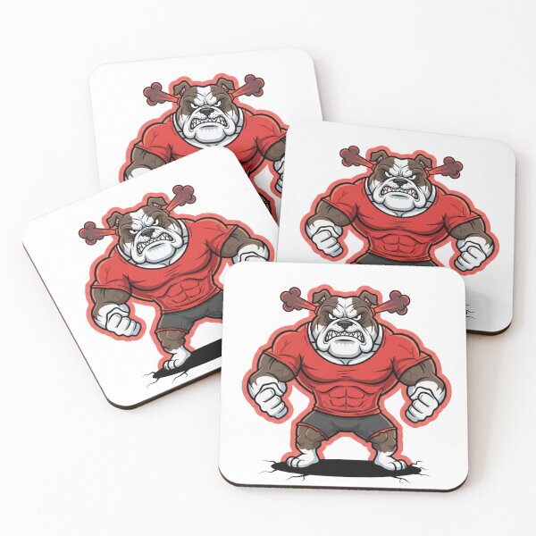 Item preview, Angry Bulldog Gym Mascot Cartoon designed and sold by PriyankaSonara.