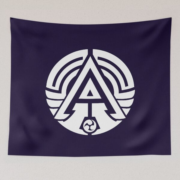 Item preview, Letter A Monogram - Arrow Samurai Crest (White on Dark) designed and sold by ZenCircle.