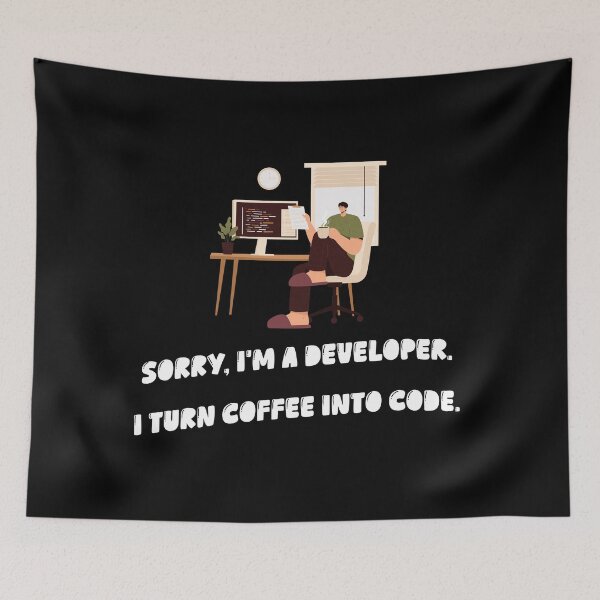 Item preview, Sorry, I'm a Developer – I Turn Coffee Into Code T-Shirt | Programmer Humor Gift designed and sold by Basma Store.