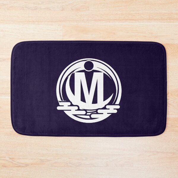 Item preview, Letter M Monogram - Moon Samurai Crest (White on Dark) designed and sold by ZenCircle.