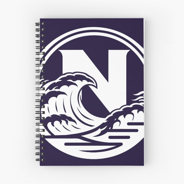 Item preview, Letter N Monogram - Great Wave Ukiyo-e Crest  (White on Dark) designed and sold by ZenCircle.