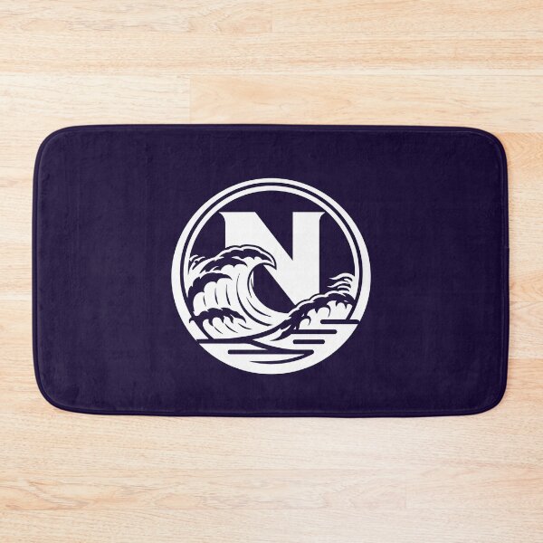 Item preview, Letter N Monogram - Great Wave Ukiyo-e Crest  (White on Dark) designed and sold by ZenCircle.