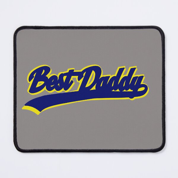 Item preview, Best Daddy Retro Blue Yellow Script Typography designed and sold by capricedefille.