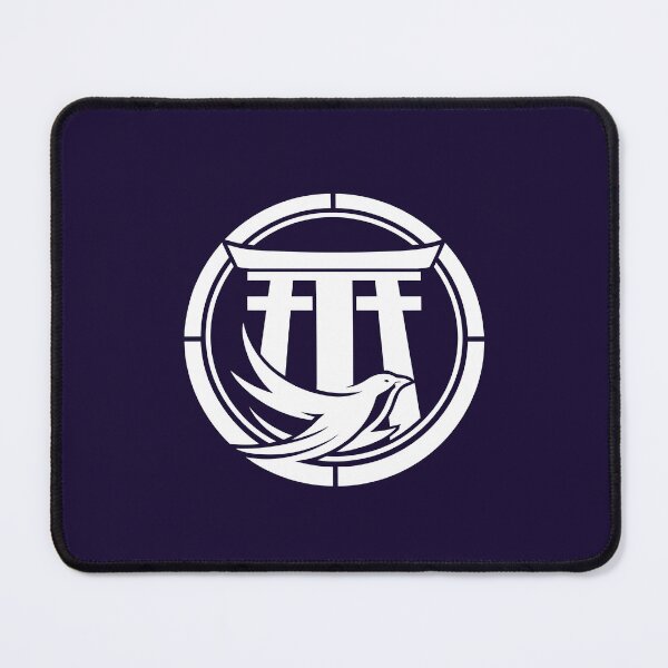 Item preview, Letter T Monogram - Torii Gate Samurai Crest (White on Dark) designed and sold by ZenCircle.