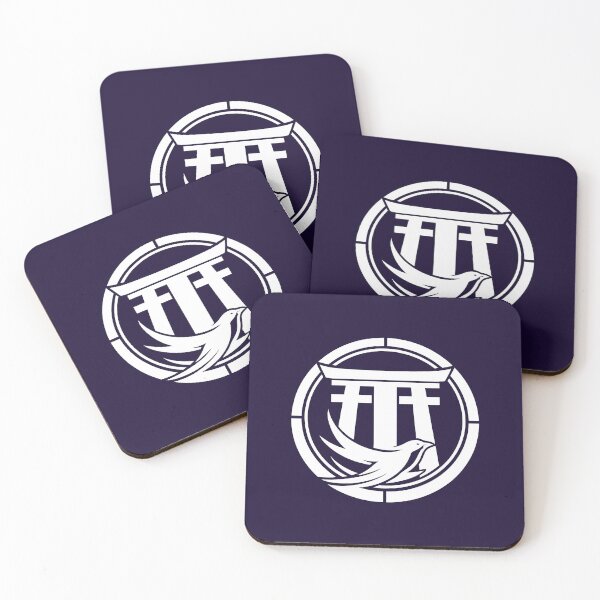 Item preview, Letter T Monogram - Torii Gate Samurai Crest (White on Dark) designed and sold by ZenCircle.