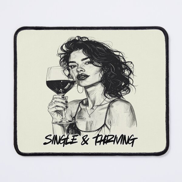 Item preview, Happily single, content and free, single and thriving designed and sold by LiskoDesign.