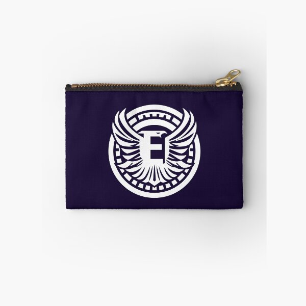 Item preview, Letter E Monogram - Eagle Samurai Crest (White on Dark) designed and sold by ZenCircle.