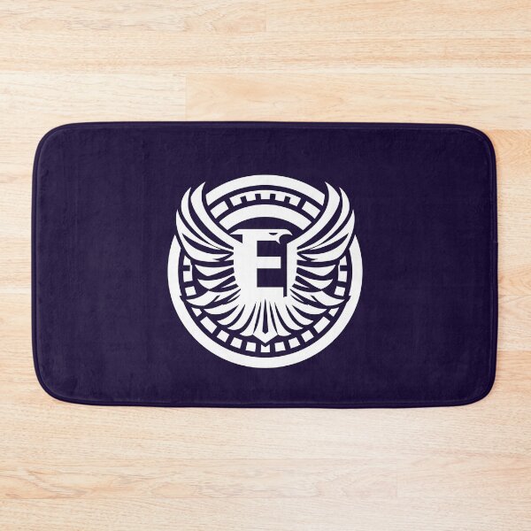 Item preview, Letter E Monogram - Eagle Samurai Crest (White on Dark) designed and sold by ZenCircle.
