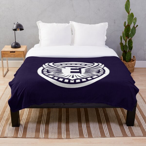 Item preview, Letter E Monogram - Eagle Samurai Crest (White on Dark) designed and sold by ZenCircle.