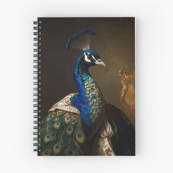 Aperçu de l'œuvre Portrait royal noble de paon de style Renaissance sombre créée et vendue par Rutvain.