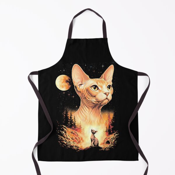Item preview, Sphynx Cat Howling At Moon Vintage Retro Funny Mystical Pet designed and sold by GrandeDuc.