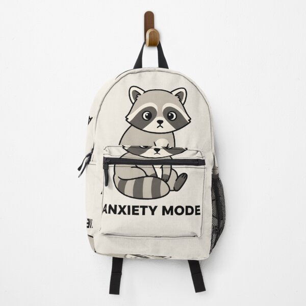 Item preview, Anxious Raccoon Sticker | Relatable Anxiety Meme | Cute Chaotic Animal designed and sold by ZyxDes.