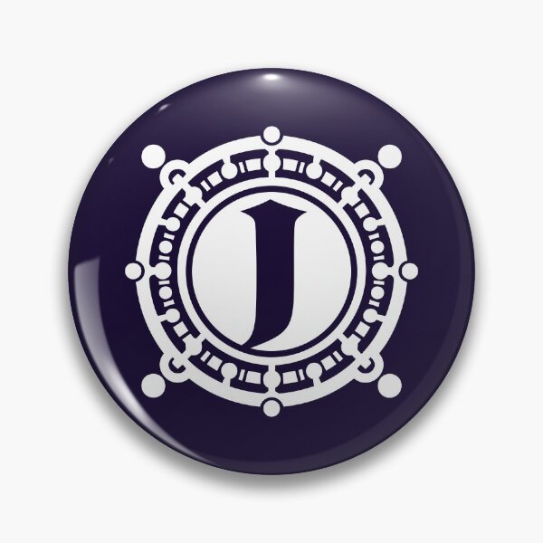 Item preview, Letter J Monogram - Juzu Prayer Beads Crest (White on Dark) designed and sold by ZenCircle.