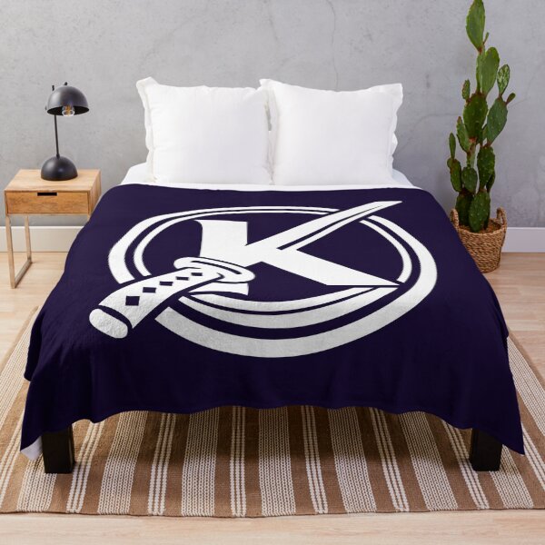 Item preview, Letter K Monogram - Katana Samurai Sword Crest (White on Dark) designed and sold by ZenCircle.
