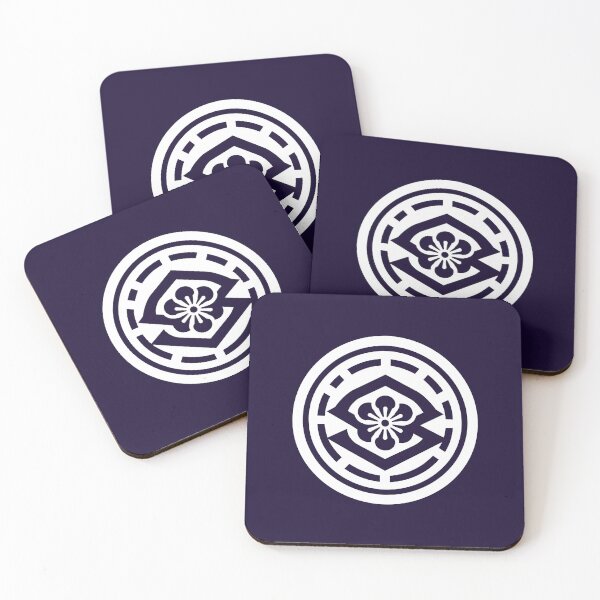 Item preview, Letter S Monogram - Sakura Cherry Blossom Crest (White on Dark) designed and sold by ZenCircle.