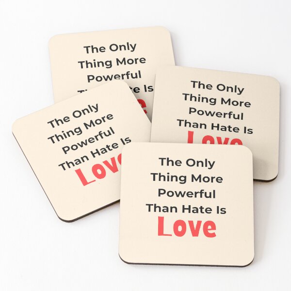 Item preview, Love is More Powerful Than Hate - Inspirational Positive Quote designed and sold by Basma Store.