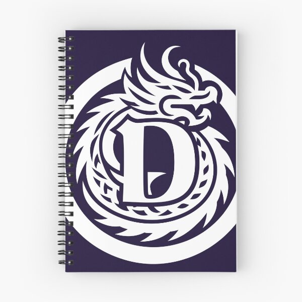 Item preview, Letter D Monogram - Dragon Samurai Crest (White on Dark) designed and sold by ZenCircle.