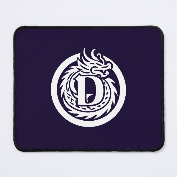 Item preview, Letter D Monogram - Dragon Samurai Crest (White on Dark) designed and sold by ZenCircle.