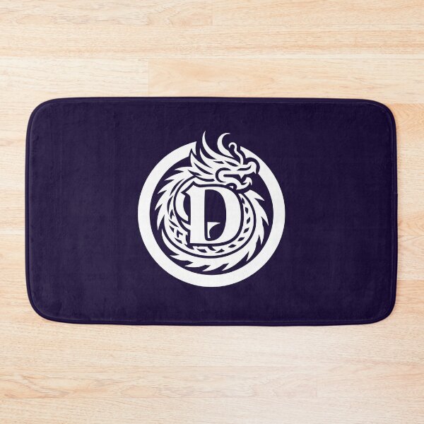 Item preview, Letter D Monogram - Dragon Samurai Crest (White on Dark) designed and sold by ZenCircle.