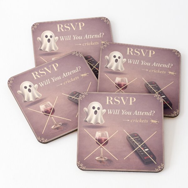 Item preview, “Will You Attend? → Crickets” – Fancy Ghosted RSVP Invite designed and sold by Artist Bishhnu Banerji.