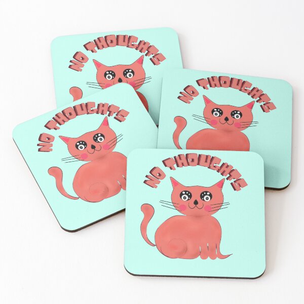 Item preview, No Thoughts Just Meow | Funny Cute Cat Meme designed and sold by HopeAndHustle.