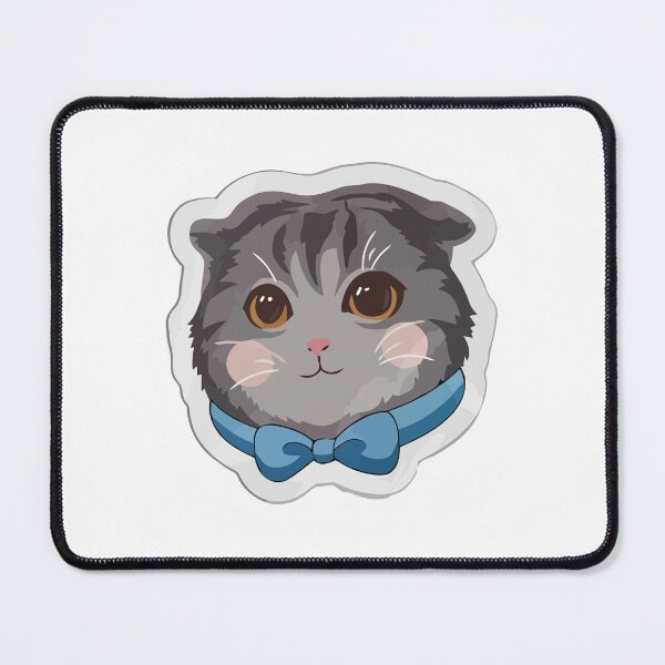 Item preview, Scottish Fold Cat with Bow Tie – Cute Kawaii Kitty designed and sold by xtehuip.