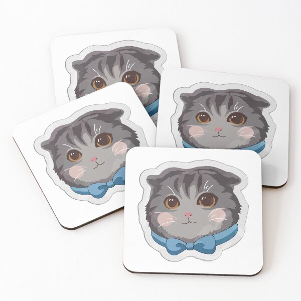 Item preview, Scottish Fold Cat with Bow Tie – Cute Kawaii Kitty designed and sold by xtehuip.