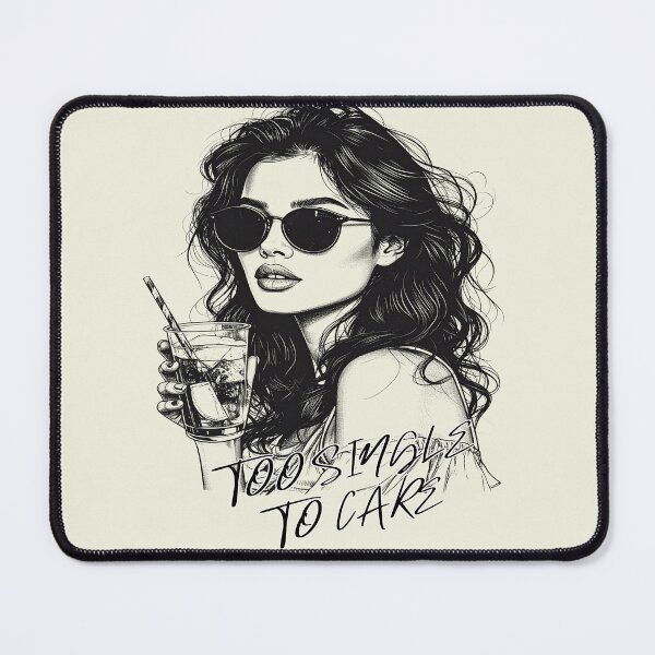 Item preview, Happily single, cheers to me, too single to care. designed and sold by LiskoDesign.