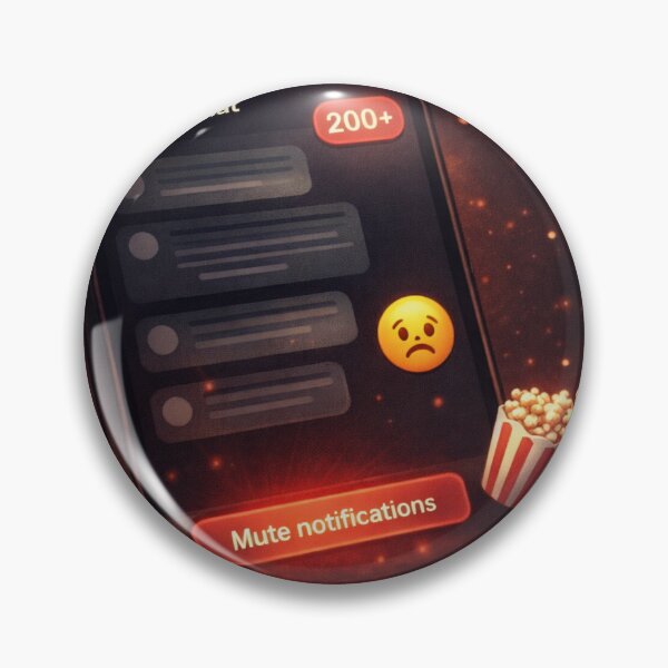 Item preview, Group Chat Meltdown – Mute Notifications Dark Mode Meme Art designed and sold by Artist Bishhnu Banerji.