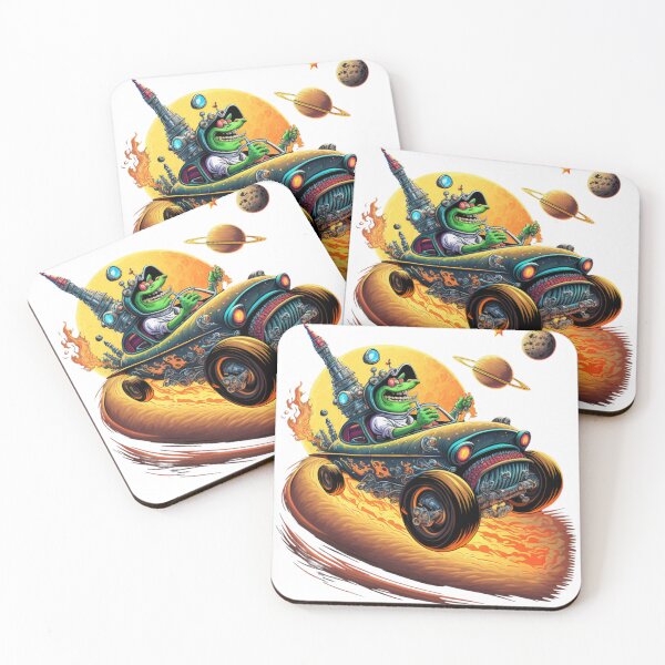 Item preview, Alien Hot Rod Racer designed and sold by Sillytoe.