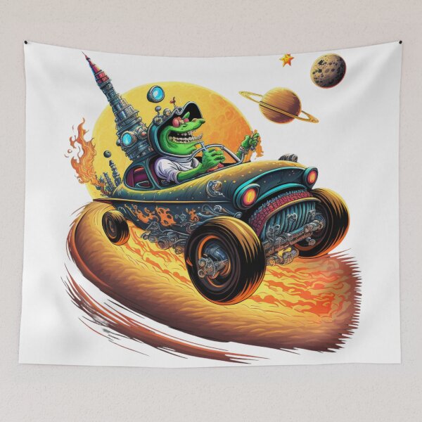 Item preview, Alien Hot Rod Racer designed and sold by Sillytoe.