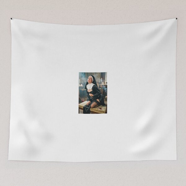 Item preview, Nun in Satin Habit with Red Wine Glass designed and sold by CathryneDelamort.