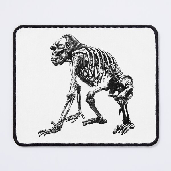 Item preview, Primate Skeleton Illustration – Dark Gothic Evolution Anatomy Art designed and sold by inkoutninja.