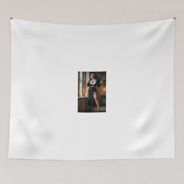 Item preview, Nuns drinking wine in a cathedral with wine glass designed and sold by CathryneDelamort.