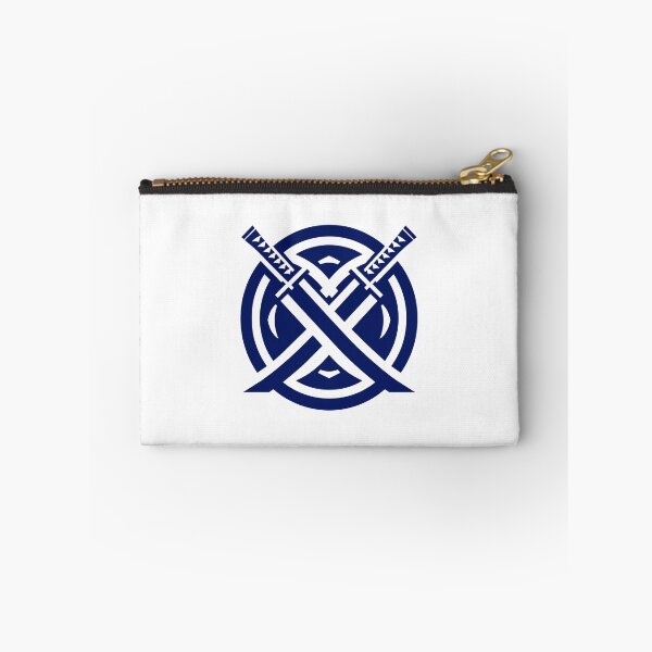 Item preview, Letter X Monogram - Crossed Katana Samurai Crest (Navy Blue) designed and sold by ZenCircle.