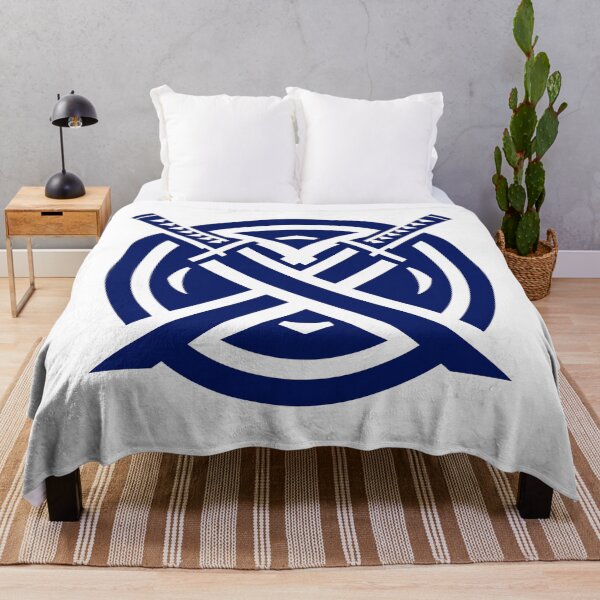 Item preview, Letter X Monogram - Crossed Katana Samurai Crest (Navy Blue) designed and sold by ZenCircle.