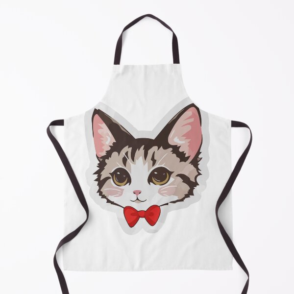 Item preview, Cute Tabby Cat with Red Bow – Kawaii Kitty Illustration designed and sold by xtehuip.