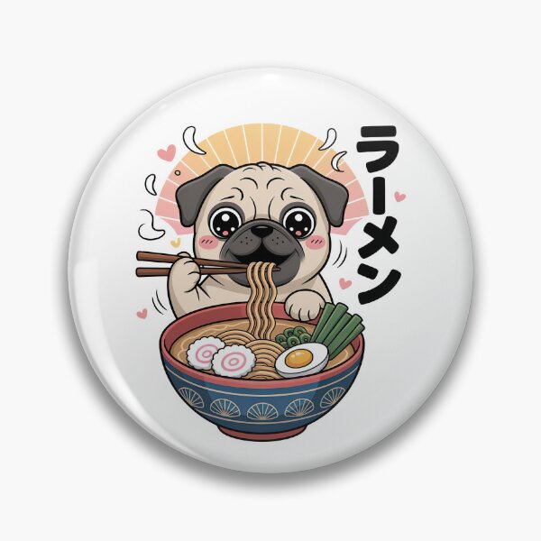 Item preview, Lindo pug kawaii, pug kawaii designed and sold by graphic-genie.