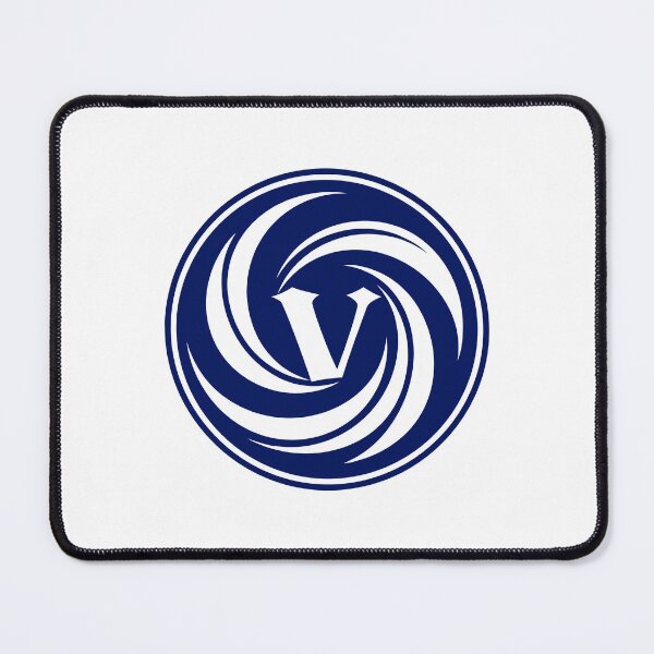Item preview, Letter V Monogram - Vortex Samurai Crest (Navy Blue) designed and sold by ZenCircle.