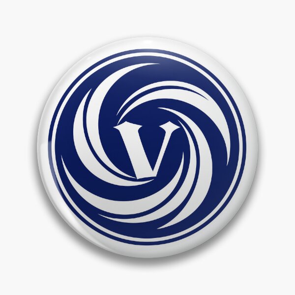Item preview, Letter V Monogram - Vortex Samurai Crest (Navy Blue) designed and sold by ZenCircle.