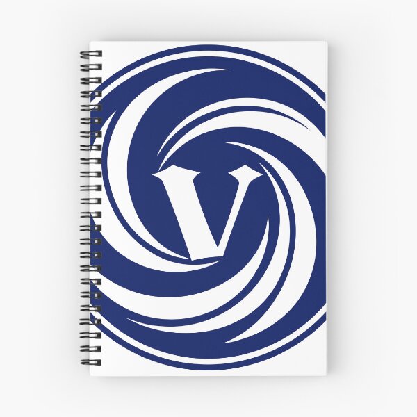 Item preview, Letter V Monogram - Vortex Samurai Crest (Navy Blue) designed and sold by ZenCircle.
