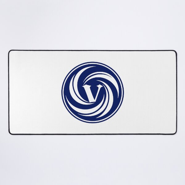 Item preview, Letter V Monogram - Vortex Samurai Crest (Navy Blue) designed and sold by ZenCircle.
