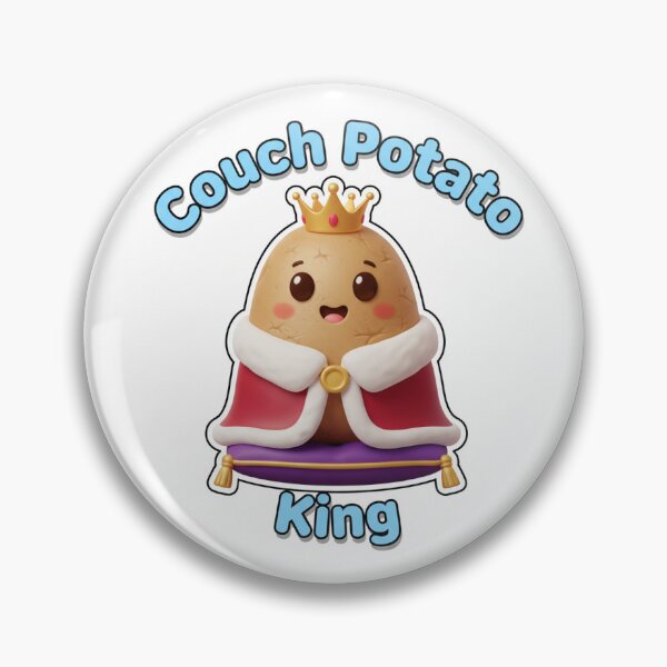 Item preview, Couch Potato King Sticker designed and sold by ChloeDesigns401.