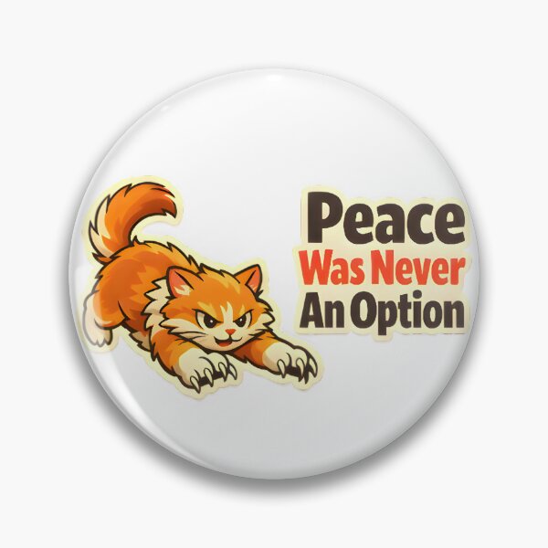 Item preview, Peace Was Never An Option – Angry Cat Vet Clinic Humor Design designed and sold by Bettybee00.
