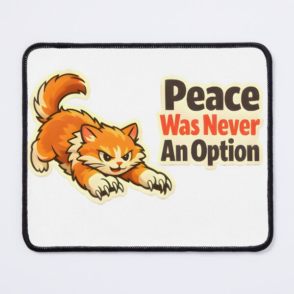 Item preview, Peace Was Never An Option – Angry Cat Vet Clinic Humor Design designed and sold by Bettybee00.