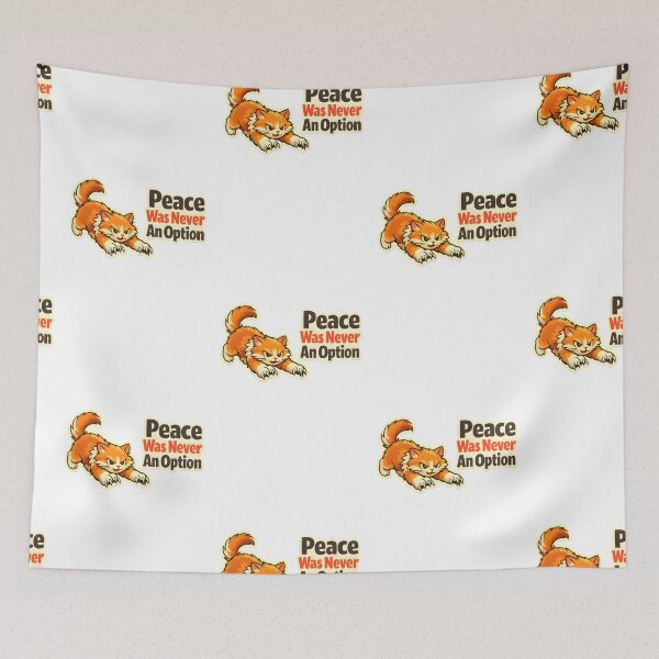 Item preview, Peace Was Never An Option – Angry Cat Vet Clinic Humor Design designed and sold by Bettybee00.