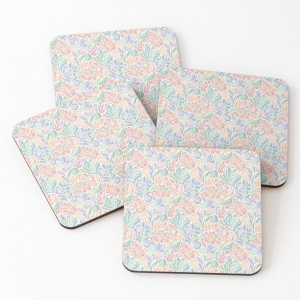 Item preview, Pastel Floral Seamless Pattern – Vintage Swirl Leaves designed and sold by FashioonTrends.